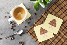 Load image into Gallery viewer, 3 Tier Heart Chocolate Cake on Yellow Foam Coaster  BB7288FC