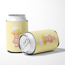 Load image into Gallery viewer, Blonde Baker on Yellow Can or Bottle Hugger BB7294CC