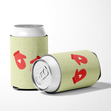 Load image into Gallery viewer, Oven Mitts on Green Can or Bottle Hugger BB7297CC