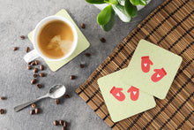Load image into Gallery viewer, Oven Mitts on Green Foam Coaster  BB7297FC