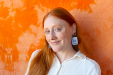 Load image into Gallery viewer, Blue Marble Zodiac Earrings