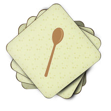 Load image into Gallery viewer, Wooden Spoon on Green Foam Coaster  BB7300FC
