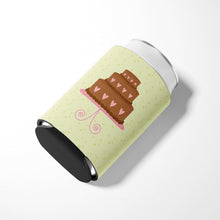 Load image into Gallery viewer, Heart Chocolate Cake on Green Can or Bottle Hugger BB7303CC