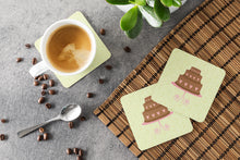 Load image into Gallery viewer, Heart Chocolate Cake on Green Foam Coaster  BB7303FC