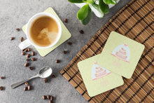 Load image into Gallery viewer, Decorated Cake on Green Foam Coaster  BB7306FC