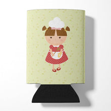 Load image into Gallery viewer, Brunette Baker on Green Can or Bottle Hugger BB7307CC