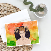 Load image into Gallery viewer, Aries Zodiac Sign Greeting Cards -  Blank Note Cards – 8-Pack of Artist-Designed Cards with Envelopes