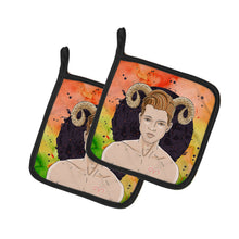 Load image into Gallery viewer, Aries Zodiac Sign Pot Holders - Set of 2 - Heat-Resistant Kitchen Essentials BB7317PTHD
