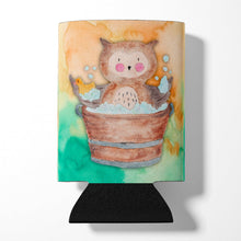 Load image into Gallery viewer, Owl Bathing Watercolor Can or Bottle Hugger BB7342CC