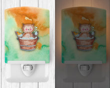 Load image into Gallery viewer, Owl Bathing Watercolor Ceramic Night Light BB7342CNL