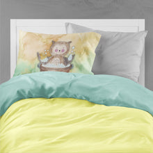 Load image into Gallery viewer, Owl Bathing Watercolor Fabric Standard Pillowcase – Artistic Decorative Front, White Back BB7342PILLOWCASE