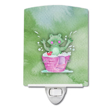 Load image into Gallery viewer, Frog Bathing Watercolor Ceramic Night Light BB7343CNL