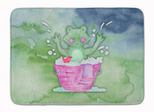 Load image into Gallery viewer, Frog Bathing Watercolor Machine Washable Memory Foam Mat BB7343RUG