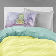 Load image into Gallery viewer, Turtle Bathing Watercolor Fabric Standard Pillowcase – Artistic Decorative Front, White Back BB7344PILLOWCASE