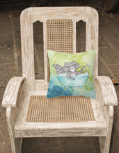 Load image into Gallery viewer, Raccoon Bathing Watercolor Fabric Decorative Pillow BB7345PW1818