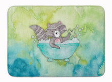 Load image into Gallery viewer, Raccoon Bathing Watercolor Machine Washable Memory Foam Mat BB7345RUG