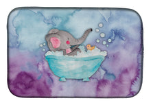 Load image into Gallery viewer, Elephant Bathing Watercolor Dish Drying Mat – Absorbent, Artistic Kitchen Essentials BB7346DDM
