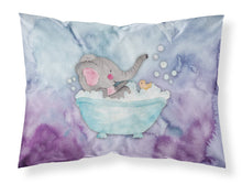 Load image into Gallery viewer, Elephant Bathing Watercolor Fabric Standard Pillowcase – Artistic Decorative Front, White Back BB7346PILLOWCASE