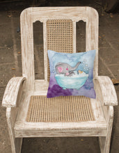 Load image into Gallery viewer, Elephant Bathing Watercolor Fabric Decorative Pillow BB7346PW1818