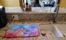 Load image into Gallery viewer, Bear and Bubbles Watercolor Dish Drying Mat – Absorbent, Artistic Kitchen Essentials BB7347DDM