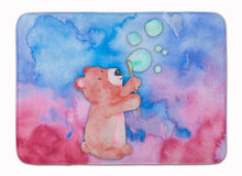 Load image into Gallery viewer, Bear and Bubbles Watercolor Machine Washable Memory Foam Mat BB7347RUG
