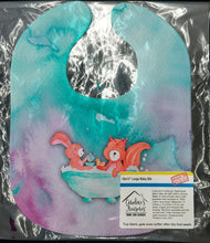 Load image into Gallery viewer, Rabbit and Squirrel Bathing Watercolor Baby Bib BB7348BIB