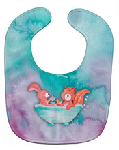 Load image into Gallery viewer, Rabbit and Squirrel Bathing Watercolor Baby Bib BB7348BIB