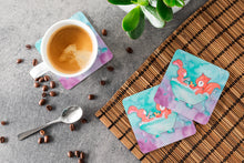 Load image into Gallery viewer, Rabbit and Squirrel Bathing Watercolor Foam Coaster  BB7348FC