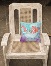 Load image into Gallery viewer, Rabbit and Squirrel Bathing Watercolor Fabric Decorative Pillow BB7348PW1818