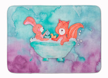 Load image into Gallery viewer, Rabbit and Squirrel Bathing Watercolor Machine Washable Memory Foam Mat BB7348RUG