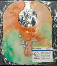 Load image into Gallery viewer, Rabbit and Bubbles Watercolor Baby Bib BB7349BIB