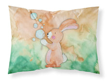 Load image into Gallery viewer, Rabbit and Bubbles Watercolor Fabric Standard Pillowcase – Artistic Decorative Front, White Back BB7349PILLOWCASE