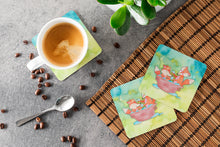 Load image into Gallery viewer, Foxes Bathing Watercolor Foam Coaster  BB7350FC