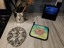 Load image into Gallery viewer, Foxes Bathing Watercolor Pot Holders - Set of 2 - Heat-Resistant Kitchen Essentials BB7350PTHD