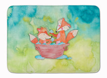 Load image into Gallery viewer, Foxes Bathing Watercolor Machine Washable Memory Foam Mat BB7350RUG