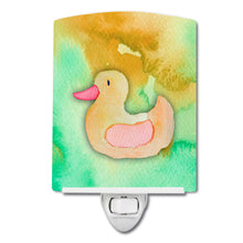 Load image into Gallery viewer, Rubber Duckie Watercolor Ceramic Night Light BB7351CNL
