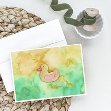Load image into Gallery viewer, Rubber Duckie Watercolor Greeting Cards -  Blank Note Cards – 8-Pack of Artist-Designed Cards with Envelopes