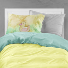 Load image into Gallery viewer, Rubber Duckie Watercolor Fabric Standard Pillowcase – Artistic Decorative Front, White Back BB7351PILLOWCASE