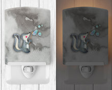 Load image into Gallery viewer, Skunk and Bubbles Watercolor Ceramic Night Light BB7352CNL