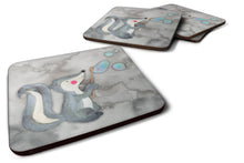 Load image into Gallery viewer, Skunk and Bubbles Watercolor Foam Coaster  BB7352FC