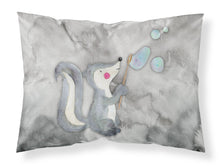 Load image into Gallery viewer, Skunk and Bubbles Watercolor Fabric Standard Pillowcase – Artistic Decorative Front, White Back BB7352PILLOWCASE