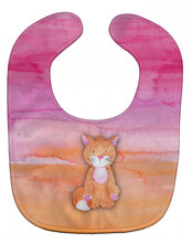 Load image into Gallery viewer, Orange Cat Watercolor Baby Bib BB7354BIB
