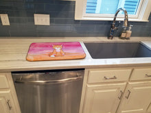 Load image into Gallery viewer, Orange Cat Watercolor Dish Drying Mat – Absorbent, Artistic Kitchen Essentials BB7354DDM