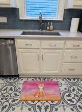 Load image into Gallery viewer, Orange Cat Watercolor Machine Washable Memory Foam Mat BB7354RUG