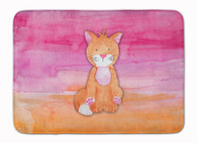 Load image into Gallery viewer, Orange Cat Watercolor Machine Washable Memory Foam Mat BB7354RUG