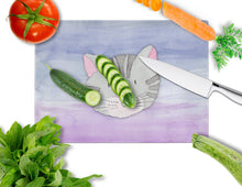 Load image into Gallery viewer, Cat Face Watercolor Glass Cutting Boards – Durable, Decorative Kitchen Art Large BB7355LCB