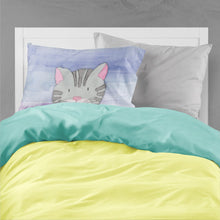 Load image into Gallery viewer, Cat Face Watercolor Fabric Standard Pillowcase – Artistic Decorative Front, White Back BB7355PILLOWCASE