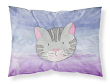 Load image into Gallery viewer, Cat Face Watercolor Fabric Standard Pillowcase – Artistic Decorative Front, White Back BB7355PILLOWCASE