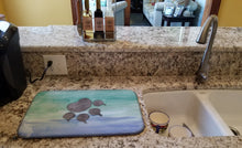 Load image into Gallery viewer, Cat Paw Watercolor Dish Drying Mat – Absorbent, Artistic Kitchen Essentials BB7356DDM
