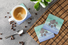 Load image into Gallery viewer, Cat Paw Watercolor Foam Coaster  BB7356FC